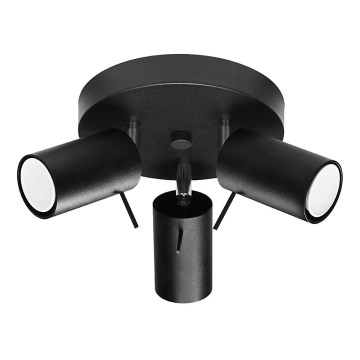 Foco RING 3xGU10/10W/230V preto
