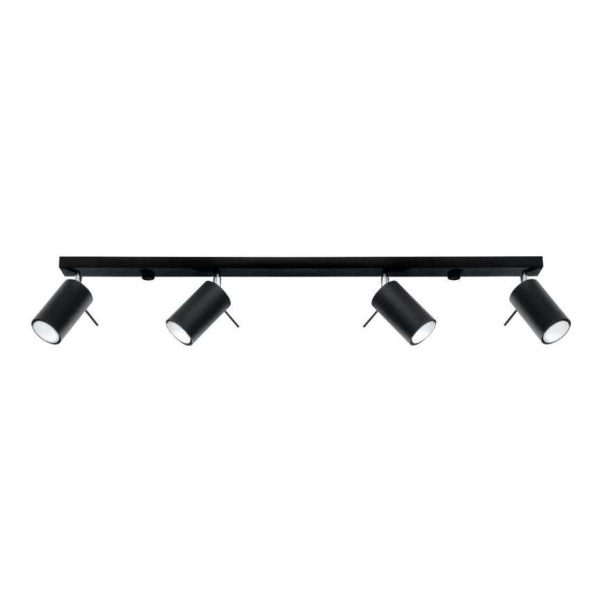 Foco RING 4L 4xGU10/10W/230V preto