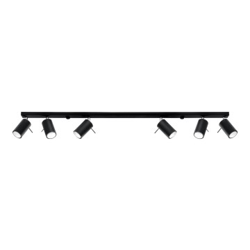 Foco RING 6L 6xGU10/10W/230V preto