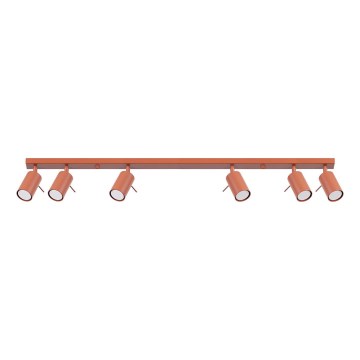 Foco RING 6xGU10/10W/230V vermelho