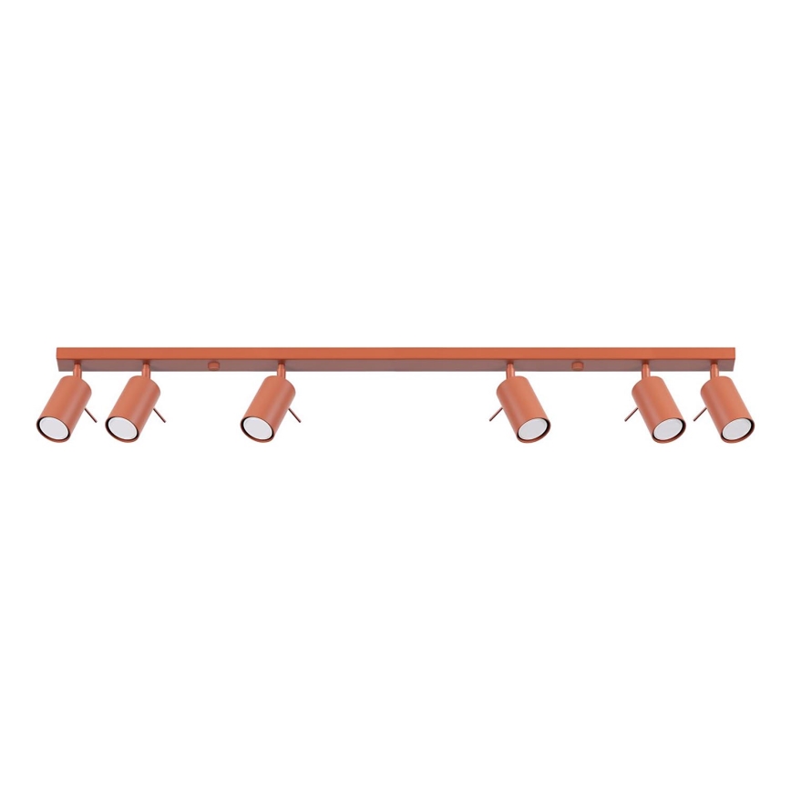 Foco RING 6xGU10/10W/230V vermelho