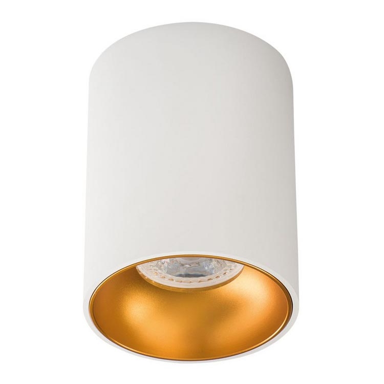Foco RITI 1xGU10/10W/230V branco/dourada