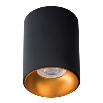 Foco RITI 1xGU10/10W/230V preto/dourada