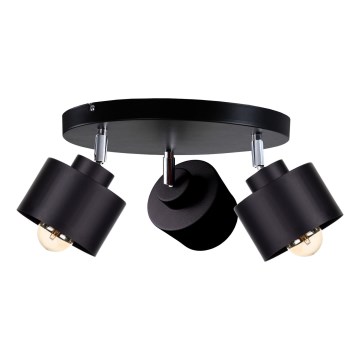 Foco SIMPLY BLACK 3xE27/60W/230V diâmetro 30 cm