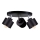 Foco SIMPLY BLACK 3xE27/60W/230V diâmetro 30 cm