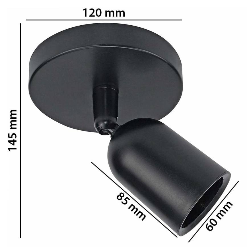 Foco SOLIS 1xGU10/6W/230V preto
