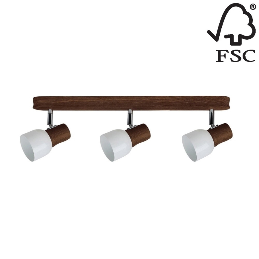 Foco SVANTJE 3xE14/40W/230V faia - certificado por FSC