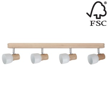 Foco SVANTJE 4xE14/40W/230V bétula - certificado por FSC