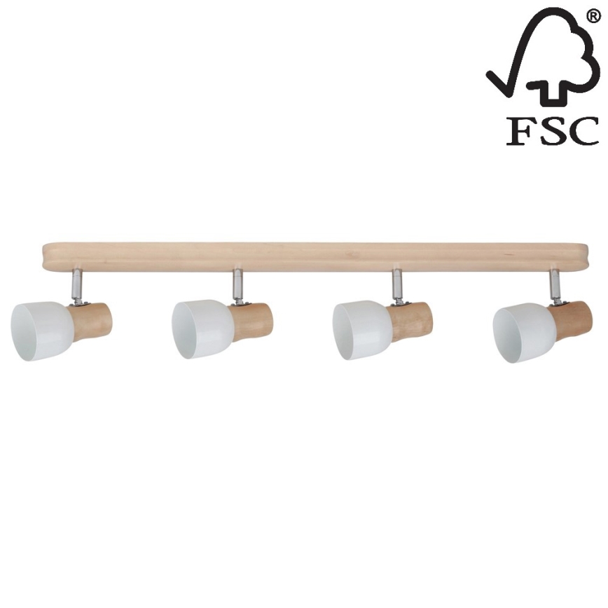 Foco SVANTJE 4xE14/40W/230V bétula - certificado por FSC