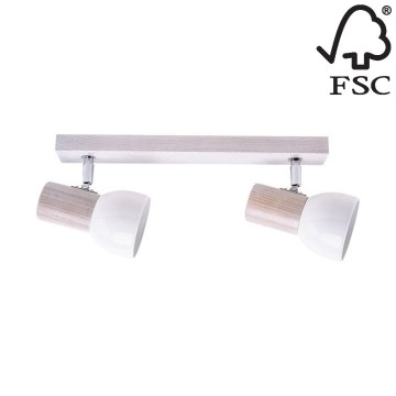 Foco SVENDA 2xE27/60W/230V carvalho - certificado por FSC