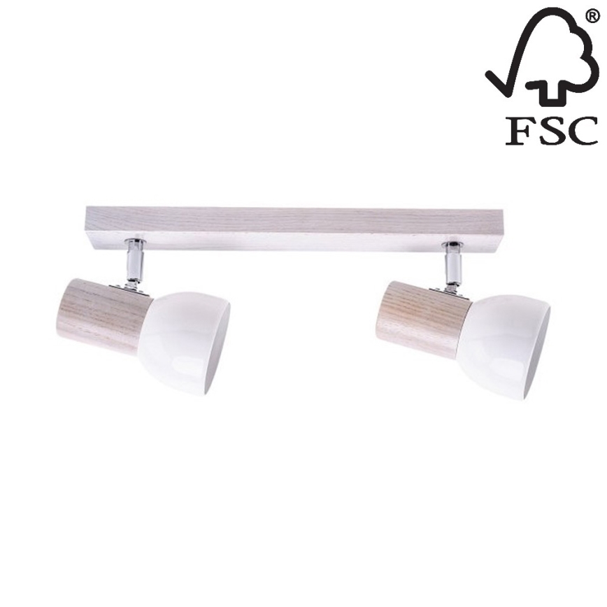 Foco SVENDA 2xE27/60W/230V carvalho - certificado por FSC