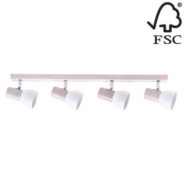 Foco SVENDA 4xE27/60W/230V carvalho - certificado por FSC