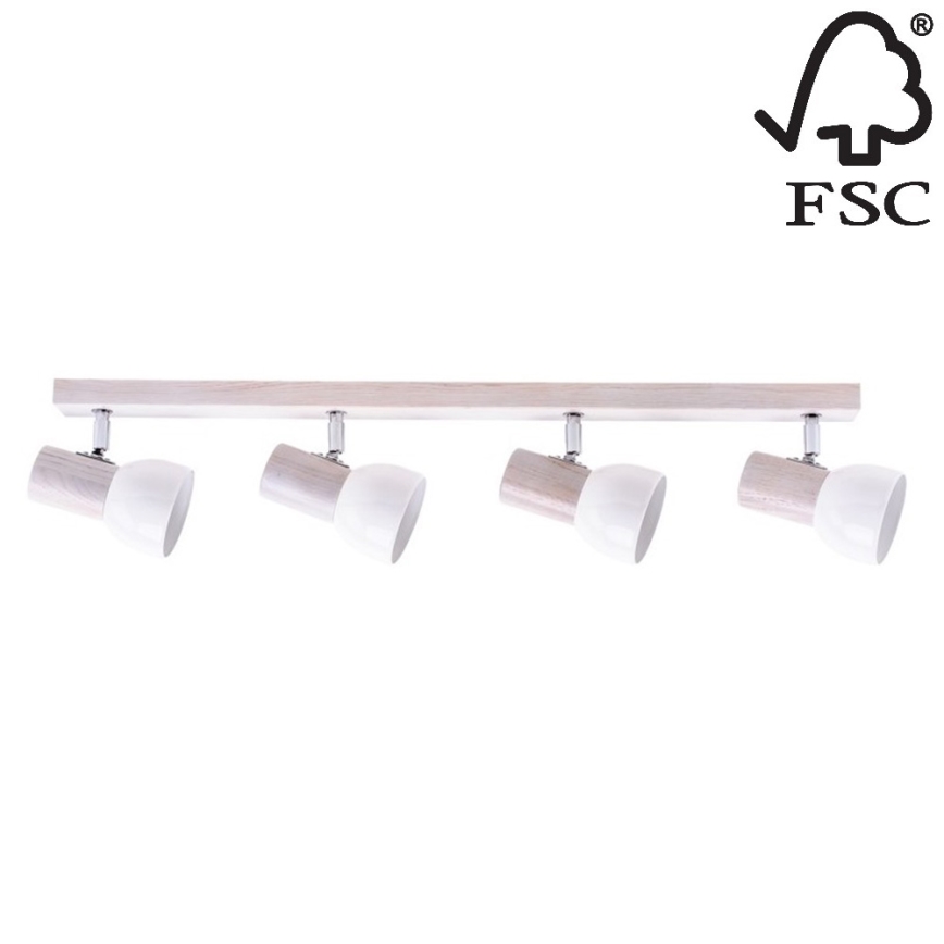 Foco SVENDA 4xE27/60W/230V carvalho - certificado por FSC