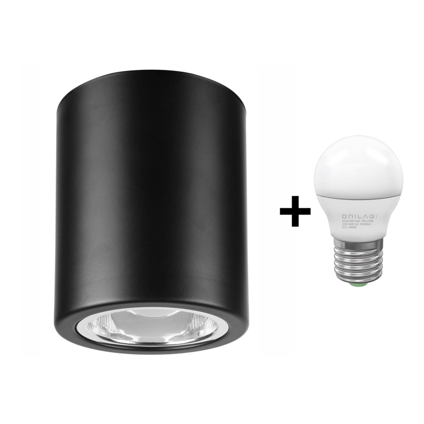 Foco TACO 1xE27/15W/230V preto