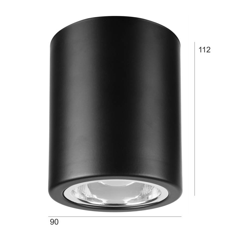 Foco TACO 1xE27/15W/230V preto