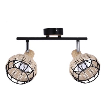 Foco TAJGA 2xE14/40W/230V vime/preto