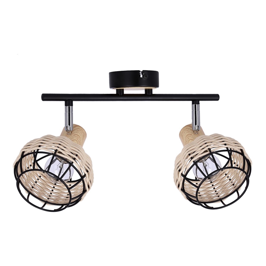 Foco TAJGA 2xE14/40W/230V vime/preto