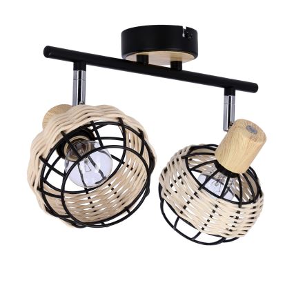 Foco TAJGA 2xE14/40W/230V vime/preto