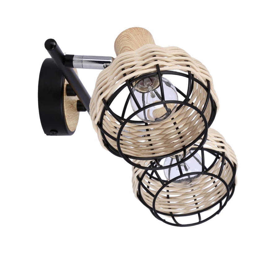 Foco TAJGA 2xE14/40W/230V vime/preto