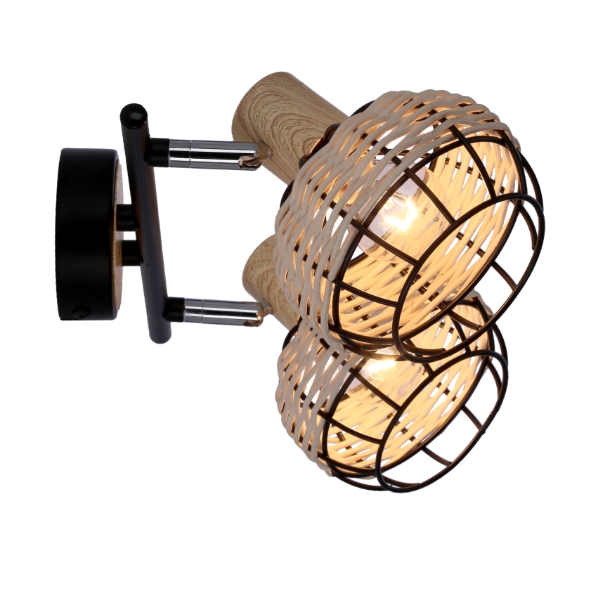 Foco TAJGA 2xE14/40W/230V vime/preto