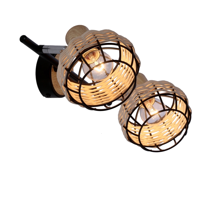 Foco TAJGA 2xE14/40W/230V vime/preto