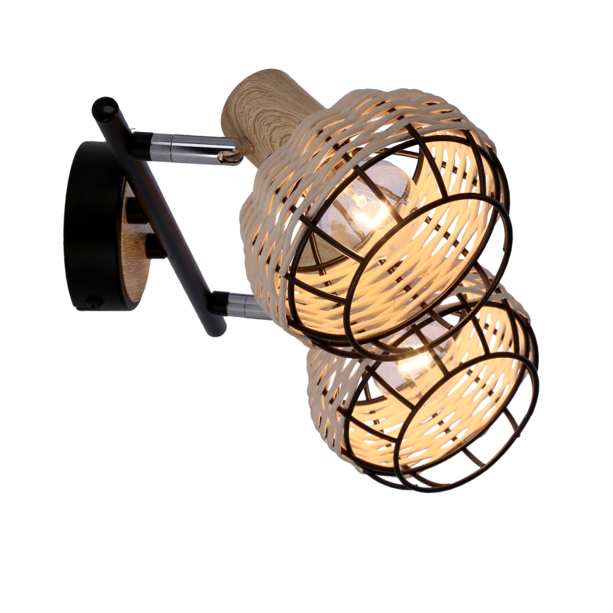 Foco TAJGA 2xE14/40W/230V vime/preto