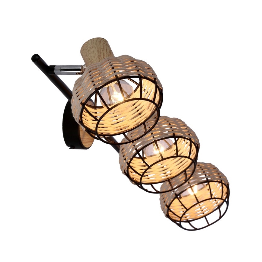 Foco TAJGA 3xE14/40W/230V vime/preto