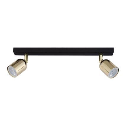 Foco TOP 2xGU10/10W/230V preto/dourado