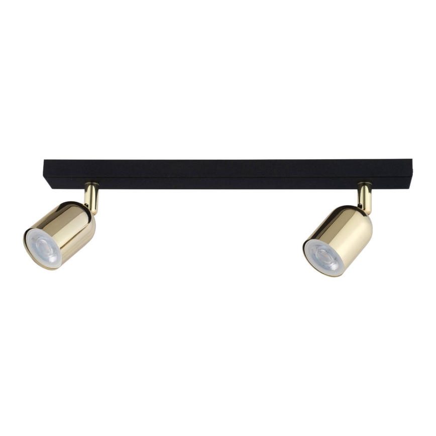 Foco TOP 2xGU10/10W/230V preto/dourado
