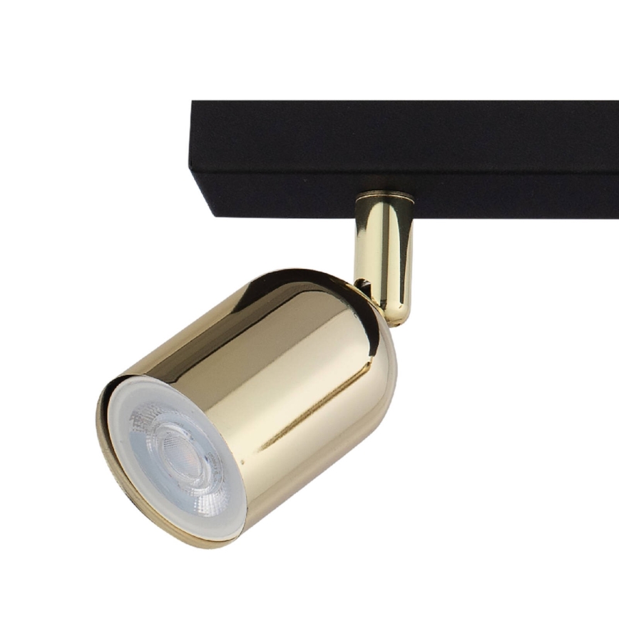 Foco TOP 2xGU10/10W/230V preto/dourado