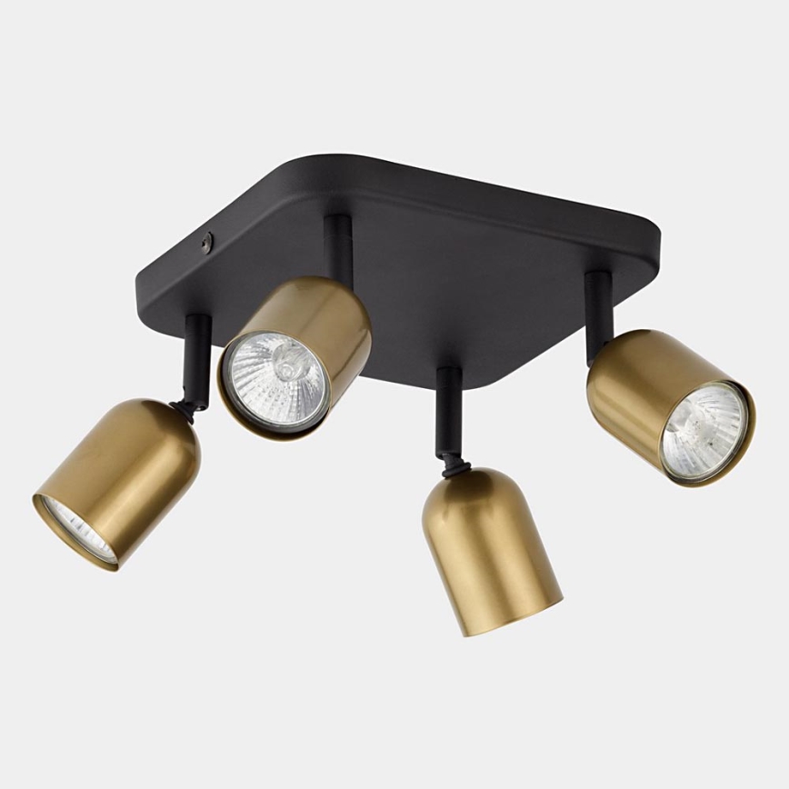 Foco TOP 4xGU10/10W/230V dourado/preto