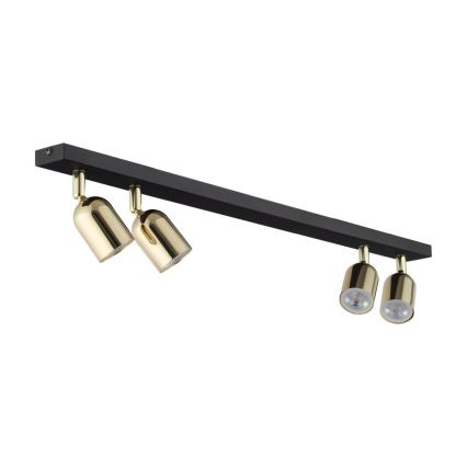 Foco TOP 4xGU10/10W/230V preto/dourado