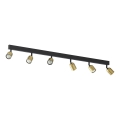 Foco TOP 6xGU10/10W/230V dourado/preto