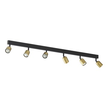Foco TOP 6xGU10/10W/230V dourado/preto