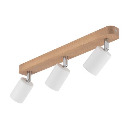 Foco TOP WOOD 3xGU10/10W/230V branco/madeira