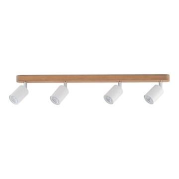 Foco TOP WOOD 4xGU10/10W/230V branco/madeira