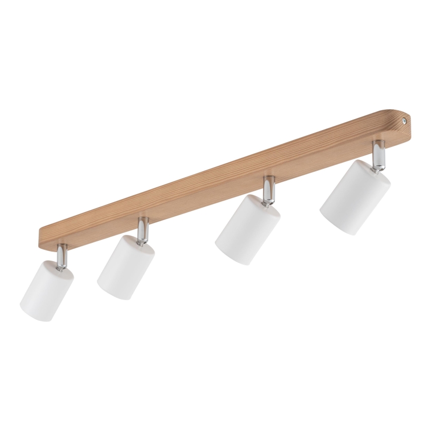 Foco TOP WOOD 4xGU10/10W/230V branco/madeira