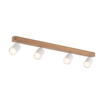 Foco TOP WOOD 4xGU10/10W/230V branco/madeira