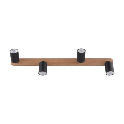 Foco TOP WOOD 4xGU10/10W/230V preto/madeira