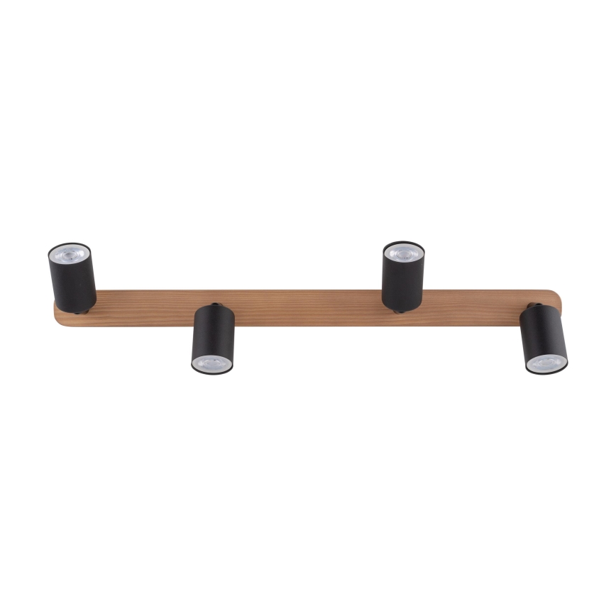Foco TOP WOOD 4xGU10/10W/230V preto/madeira
