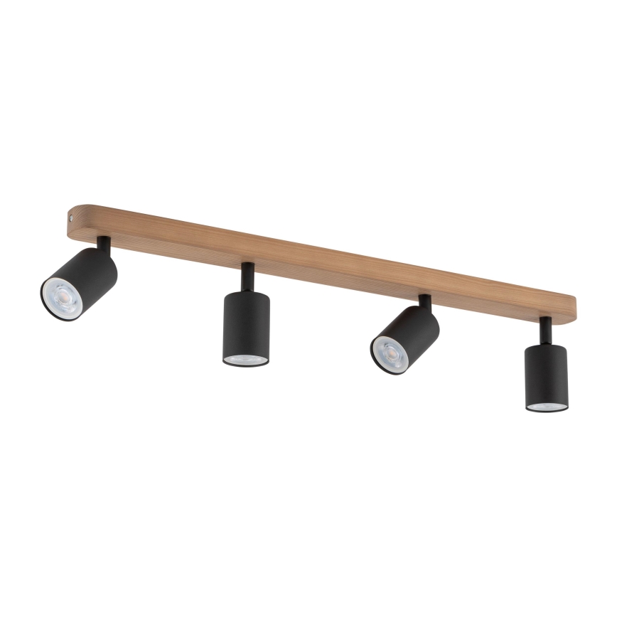 Foco TOP WOOD 4xGU10/10W/230V preto/madeira