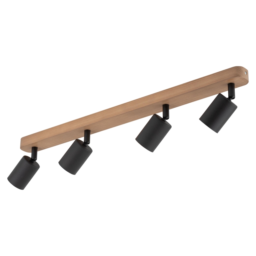 Foco TOP WOOD 4xGU10/10W/230V preto/madeira