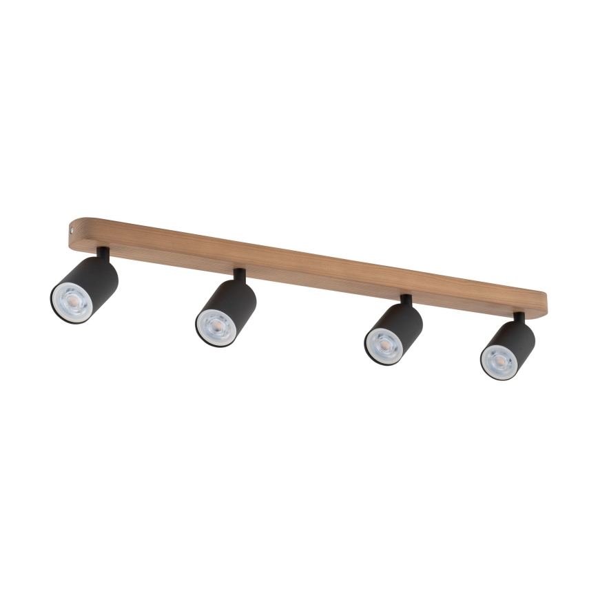 Foco TOP WOOD 4xGU10/10W/230V preto/madeira