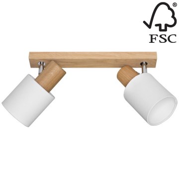 Foco TREEHOUSE 2xE27/25W/230V carvalho - certificado por FSC