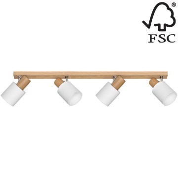 Foco TREEHOUSE 4xE27/25W/230V carvalho - certificado por FSC