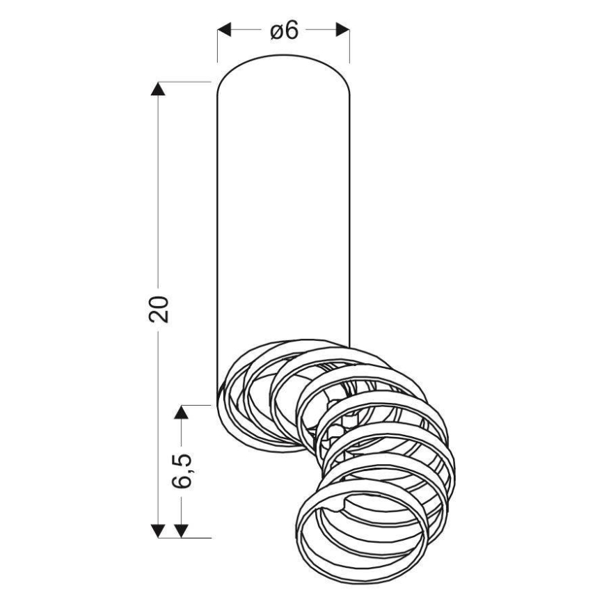 Foco TUBA 1xGU10/15W/230V branco/cobre