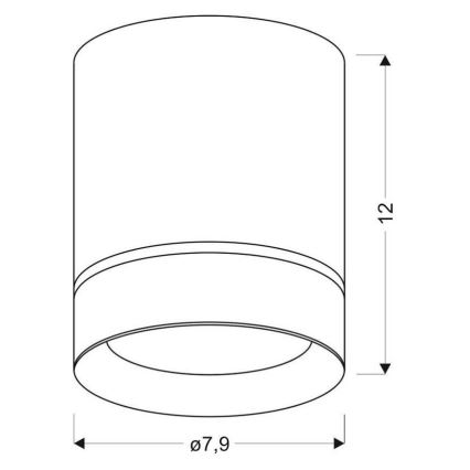 Foco TUBA 1xGU10/15W/230V branco