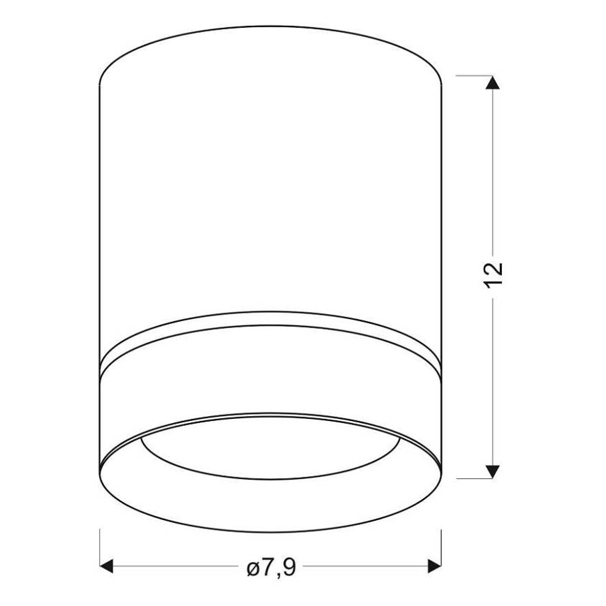 Foco TUBA 1xGU10/15W/230V branco