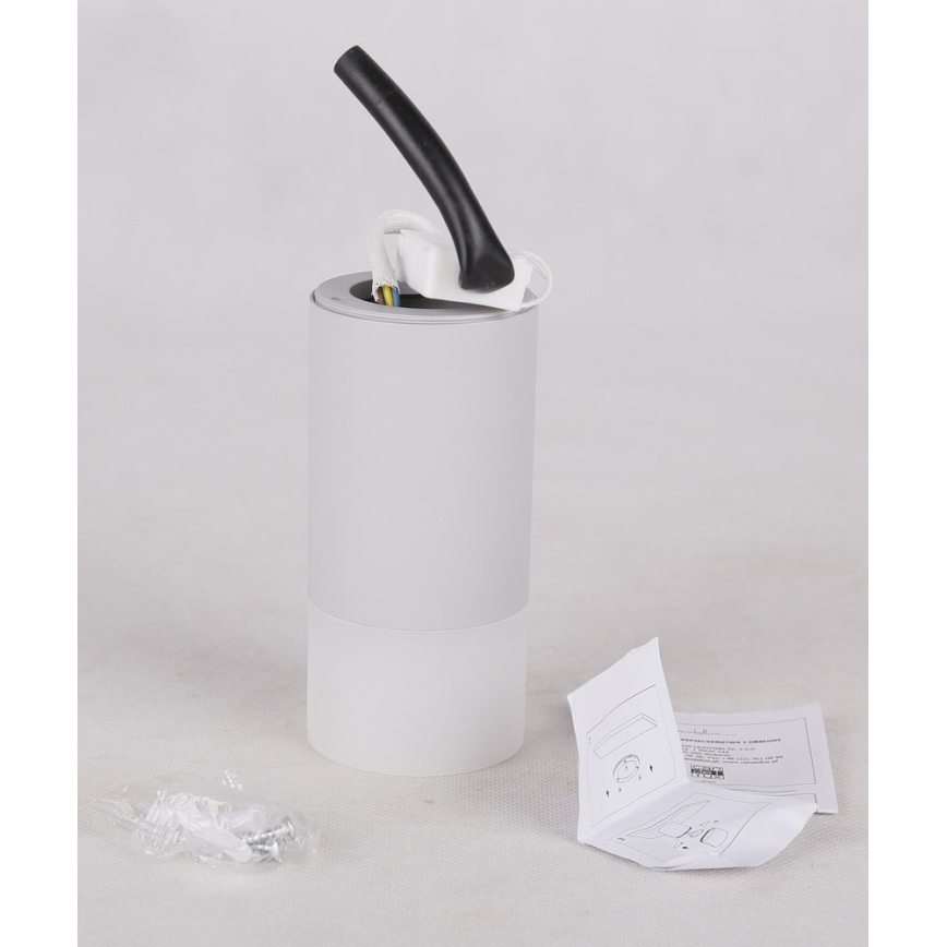 Foco TUBA 1xGU10/15W/230V cinzento/branco