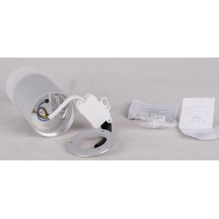 Foco TUBA 1xGU10/15W/230V cinzento/branco